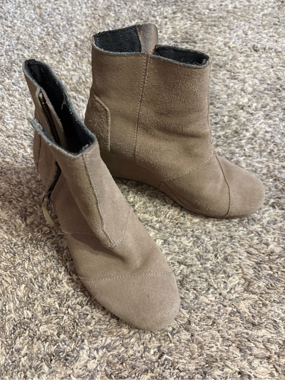 Women’s Taupe Suede Ankle Boots